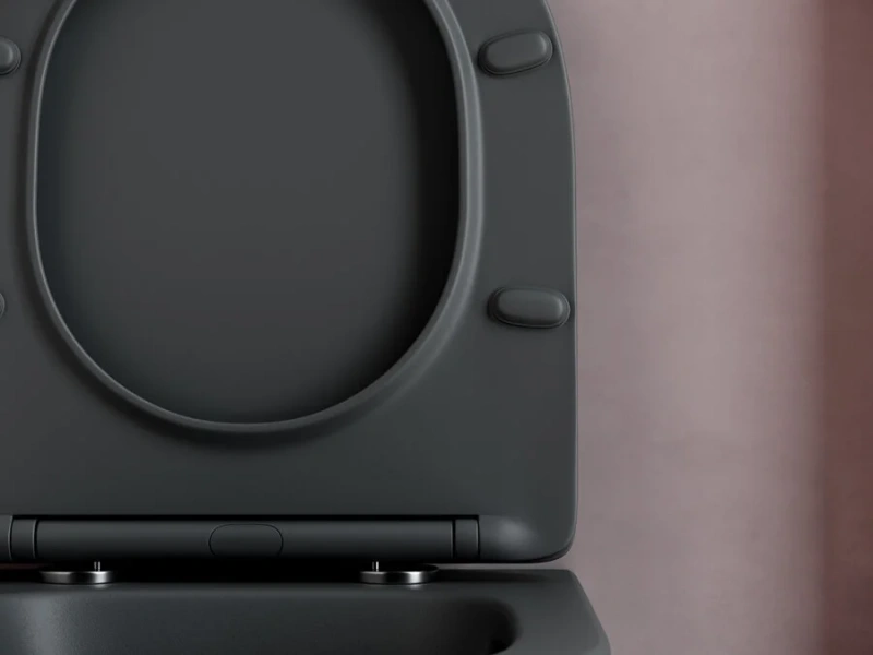 Унитаз подвесной Ceramica Nova Balearica темный антрацит, безободковые - фото 7