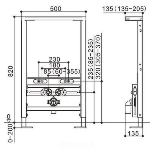 Инсталляция для биде WeltWasser WW INS металлическая - фото 2