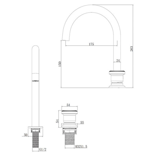 Смеситель для раковины ALTROBAGNO Ricco 010910 медь матовая - фото 3