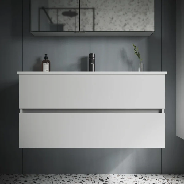 Тумба с раковиной подвесная Sancos Urban UR100W 100 см с ящиками - фото 3