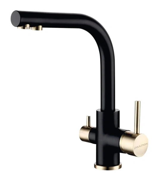 Смеситель для кухни Paulmark Essen антрацит/бронза - фото 1