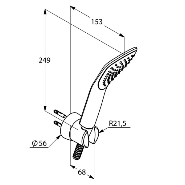 Душевой комплект Kludi Fizz 67650 с держателем - фото 2