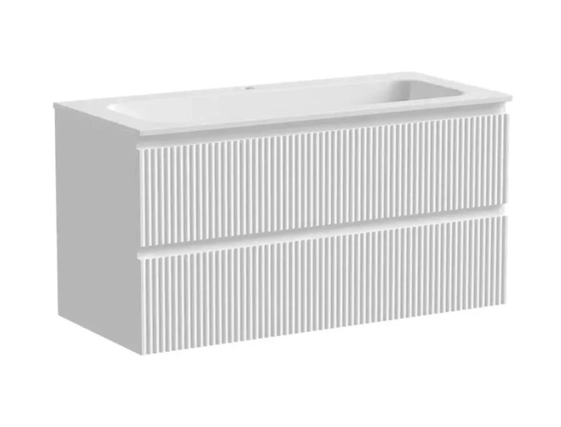 Тумба с раковиной подвесная Sancos Snob R SNR100 см с ящиками