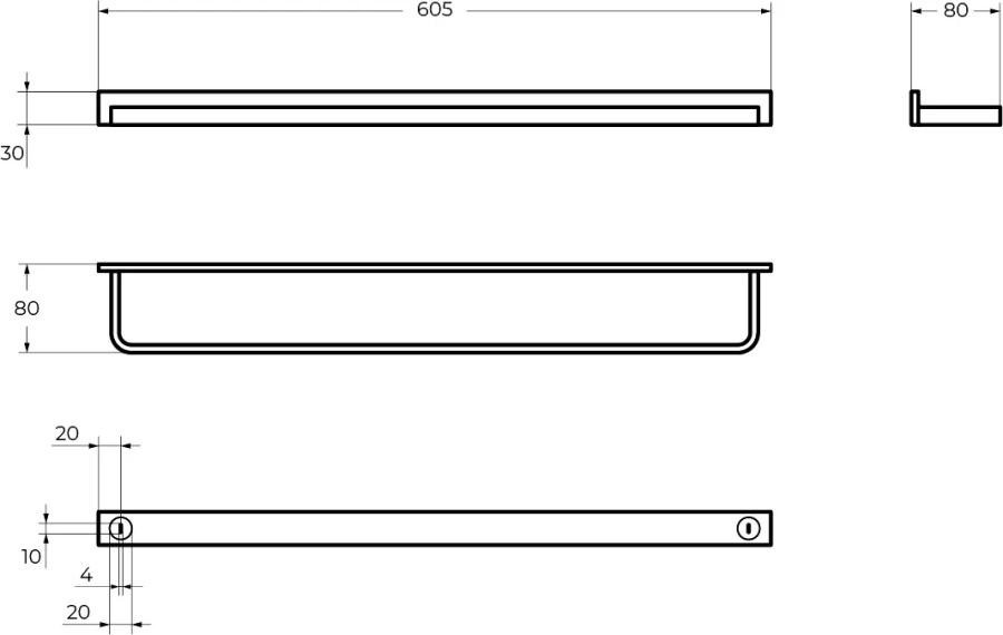 Полотенцедержатель Cezares Maxima хром, современные, hi-tech - фото 2