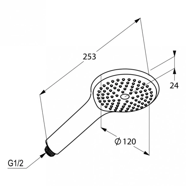 Лейка для душа Kludi Freshline 67800 пластиковая - фото 2