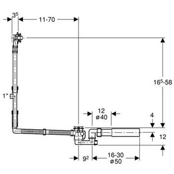 Слив-перелив Geberit полуавтомат - фото 2