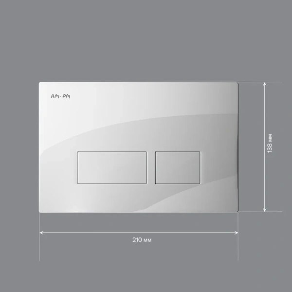 Клавиша смыва Am.Pm Pro S пневматическая белая - фото 3