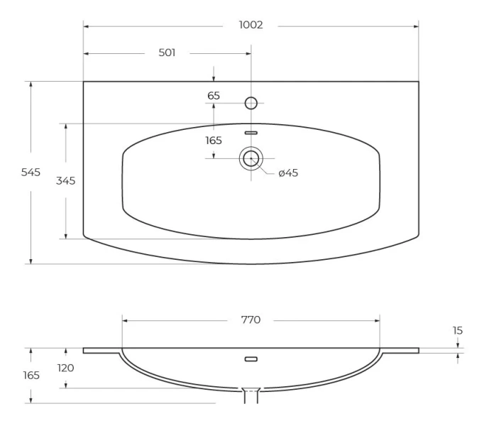 Раковина мебельная Cezares 101 см из искусственного мрамора, в наличии - фото 2