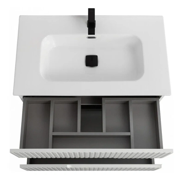 Тумба под раковину подвесная Cezares Duet 90 см Bianco Lucido, подвесная, пристенная - фото 4