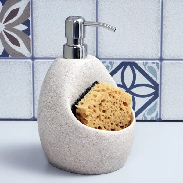 Дозатор для мыла WasserKRAFT с емкостью для губки - фото 3