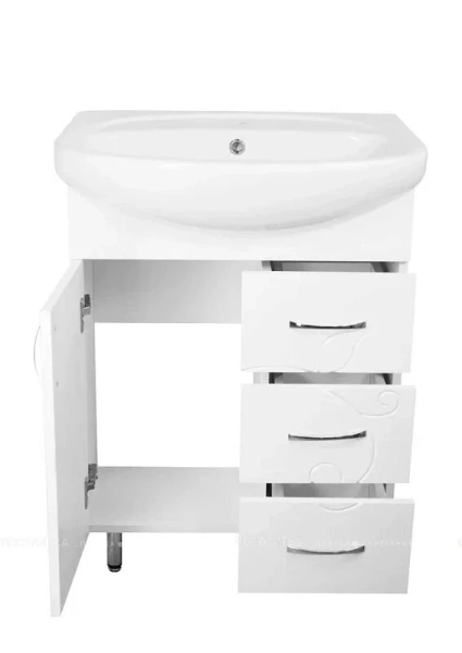 Тумба под раковину Напольная Style Line Эко фьюжн 61.20 см, белая - фото 5