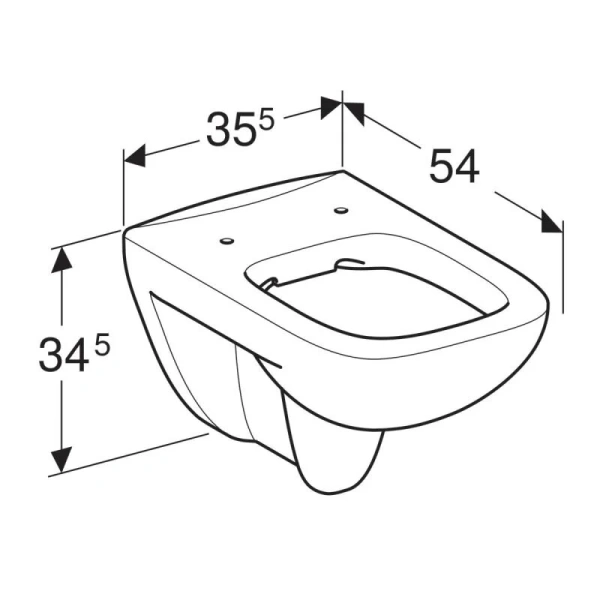 Унитаз подвесной Geberit Renova Nr.1 Plan 202170000 белый, безободковые - фото 7