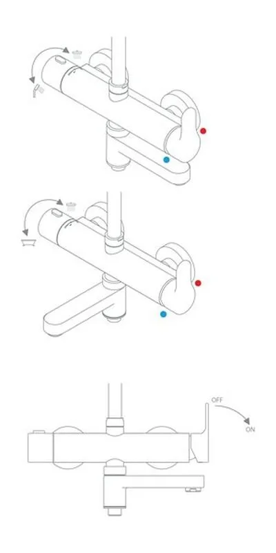 Душевая стойка Ravak DS 092.00 раздвижная, рычажные - фото 6