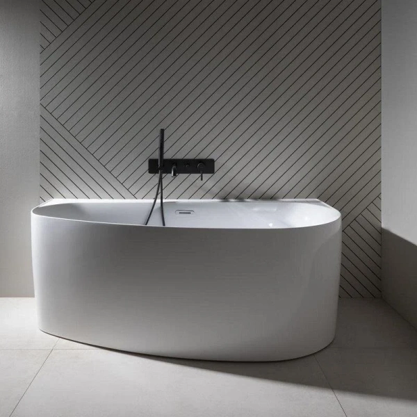 Ванна акриловая Allen Brau Priority 5, 160 х 78 см, слив-перелив в комплекте, левосторонняя, белая глянцевая, 138678A-GW Gloss White, 2.31005.20A, приставные - фото 6