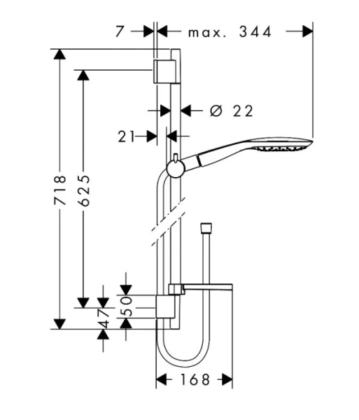 Душевой гарнитур Hansgrohe Raindance Select 27856 с мыльницей - фото 2