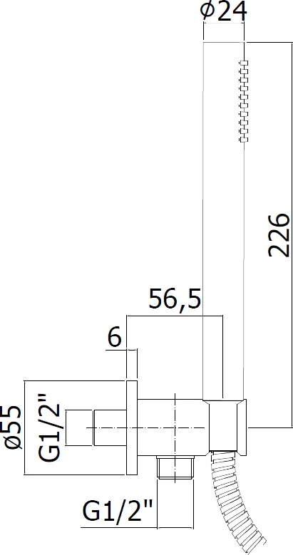 Душевой комплект Paffoni Master ZDUP094 с настенным держателем - фото 3