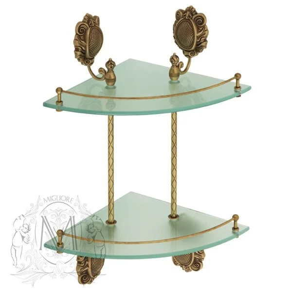 Полочка для ванной Migliore Cleopatra золото, классические, ретро, декорированные - фото 2