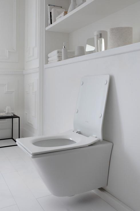 Унитаз подвесной Jacob Delafon Grands Boulevards с сиденьем, безободковые, сиденье с микролифтом , с антивсплеском - фото 5