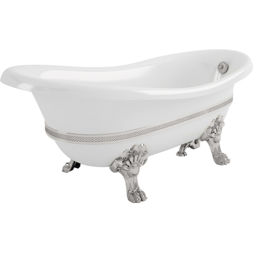 Ванна из искусственного камня Migliore Bella Decor 170х80 см фурнитура хром - фото 2