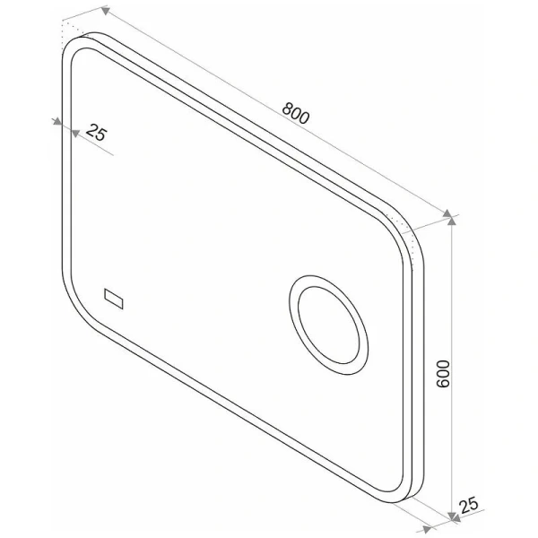 Зеркало с подсветкой Misty Стайл 80 см с увеличительным зеркалом, по запросу - фото 2