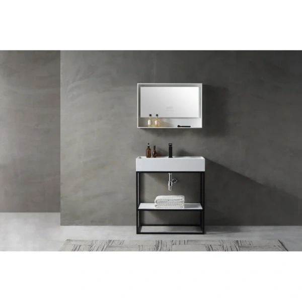 Раковина консоль Abber Stein белая матовая - фото 4