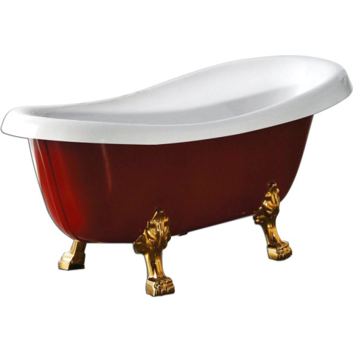 Ванна акриловая BelBagno 170х80 см отдельностоящая, красная - фото 1