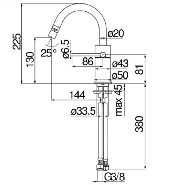Смеситель для биде Nobili Velis VE125139/3 латунь - фото 3