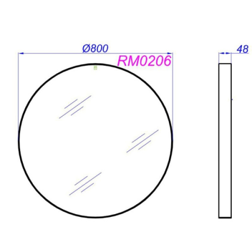 Зеркало Aqwella RM 60 см круглое белое - фото 4