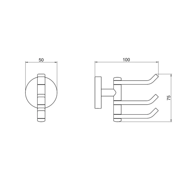 Крючок для ванной Акватек Бетта черный матовый - фото 2