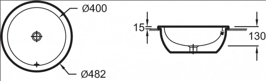 Раковина Jacob Delafon Vox 48 см встраиваемая - фото 2