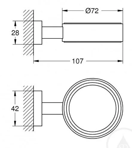 Мыльница Grohe Essentials прозрачная - фото 4