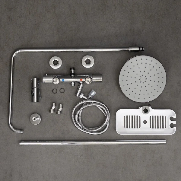 Душевая стойка Lemark Tropic термостатическая, настенные - фото 7