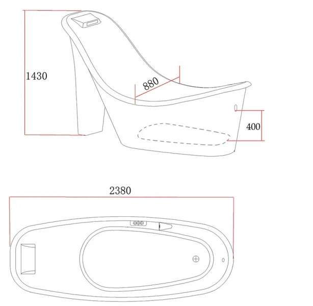 Акриловая ванна отдельностоящая Gemy - фото 2