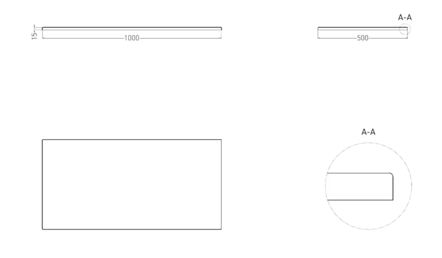Столешница Salini Costa 100 см белая матовая - фото 2