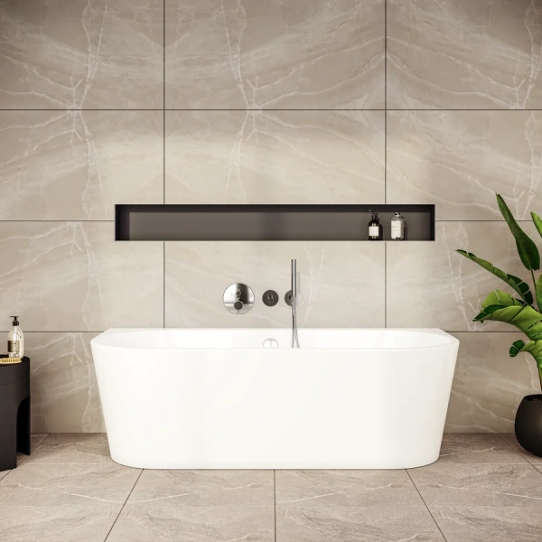 Ванна акриловая Vitra Geo 180 x 80 см, белая, 65420006000, приставные - фото 7