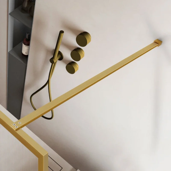 Душевая перегородка Vincea Walk-In HP Art 70 см профиль брашированное золото - фото 4