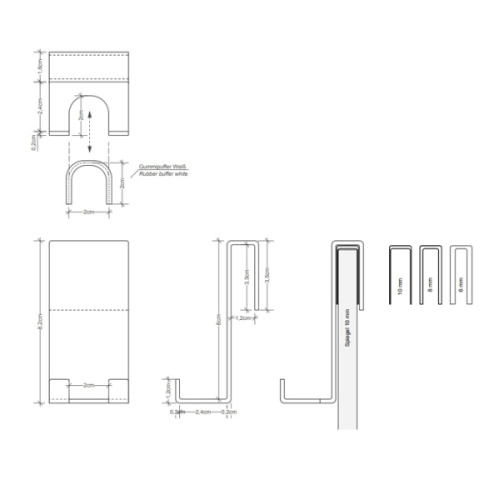 Крючок для ванной Decor Walther Universal 09020 для душевой двери - фото 3