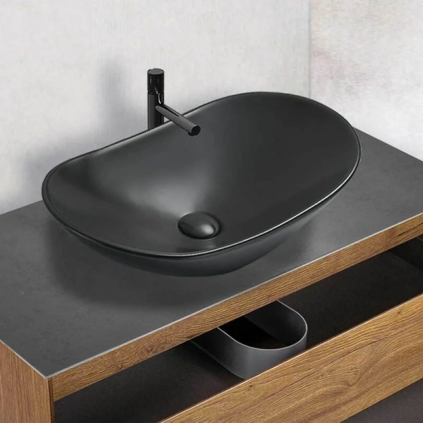 Раковина Vincea 72.5 см черная матовая, накладные (на столешницу), пристенные - фото 3