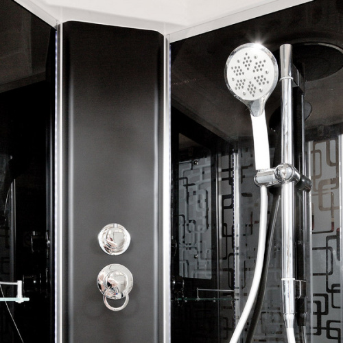 Душевая кабина Deto BM 90х90 см с гидромассажем, стеклянные, узорчатые - фото 7