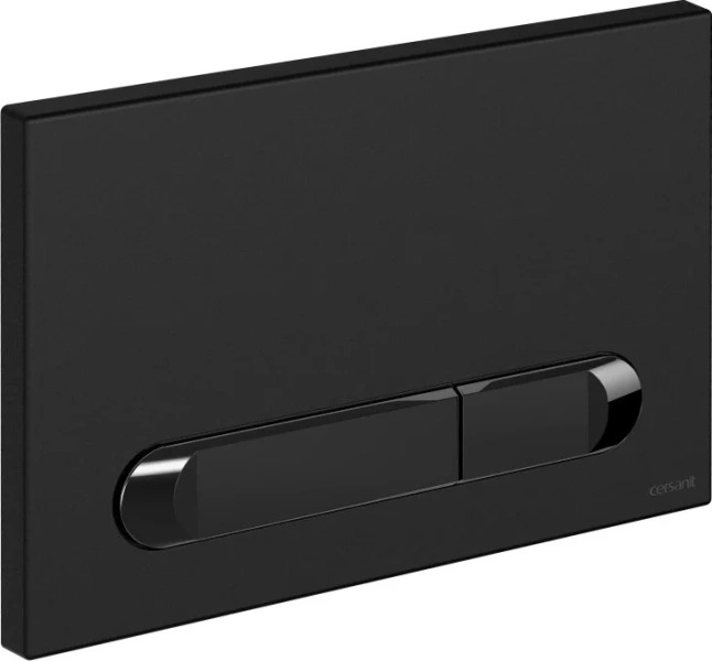Клавиша смыва Cersanit Estetica черная с рамкой хром - фото 2