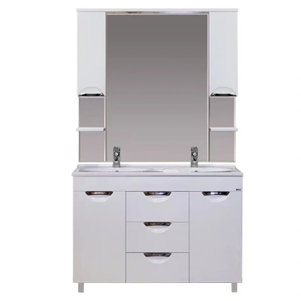 Тумба под раковину напольная Misty София 120 см белая, современная, hi-tech - фото 3