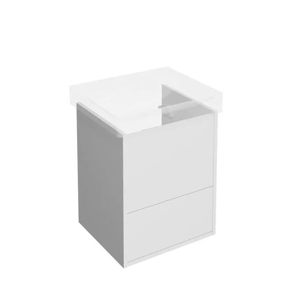 Тумба под раковину подвесная Kerama Marazzi Pro 50 см белая матовая, современная, hi-tech - фото 3