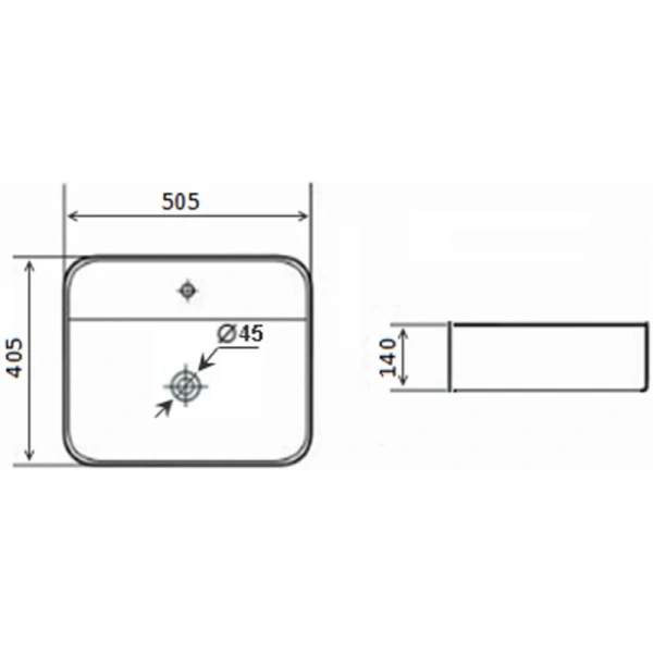 Раковина Timo Inari 50.5 см черная - фото 2