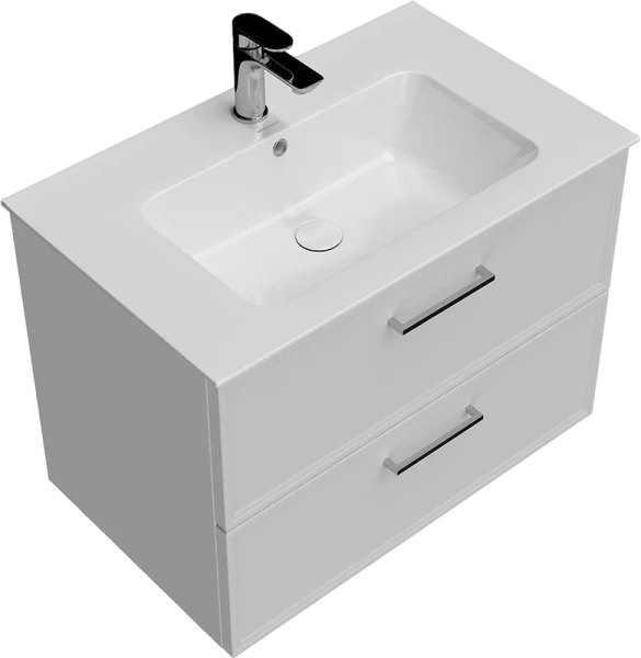 Тумба под раковину подвесная Kerama Marazzi Piano Classic 75 см ясень белый матовый - фото 4