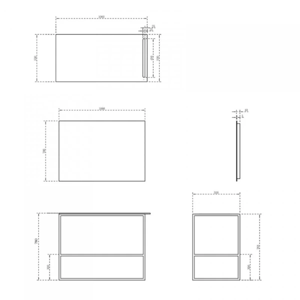 Консоль под раковину Abber Stein 106 см напольная - фото 2