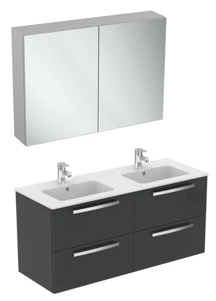 Тумба под раковину подвесная Ideal Standard Tempo 120 см Mid Grey, современная, hi-tech - фото 3