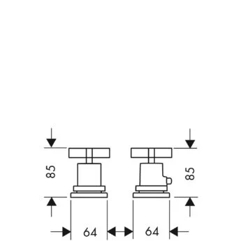 Смеситель на борт ванны термостатический Axor Citterio 39480000 - фото 2