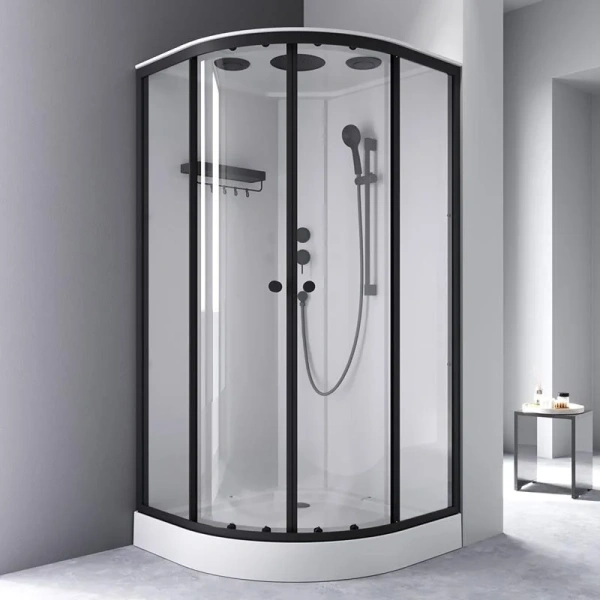 Душевая кабина Am.Pm X-Joy 100x100 см профиль черный стекло прозрачное - фото 2