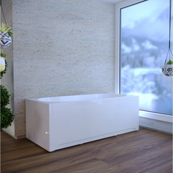 Акриловая ванна Радомир Вальс 1-01-2-0-1-183К, 180 x 80 см, каркас, фронтальный экран, сифон, слив-перелив автомат в комплекте, белая/хром - фото 4