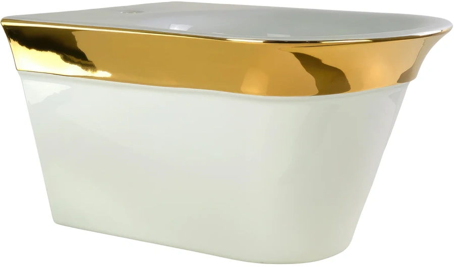 Биде подвесное Migliore Monaco белое с золотом - фото 4